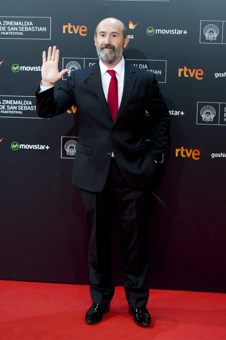 Javier Cámara poses at the San Sebastian Film Festival 2015