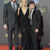 Liam Hemsworth, Jennifer Lawrence and Josh Hutcherson at 'The Hunger Games: Mockingjay - Part 2' premiere in Madrid