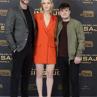 Liam Hemsworth, Jennifer Lawrence and Josh Hutcherson present 'The Hunger Games: Mockingjay - Part 2' in Madrid