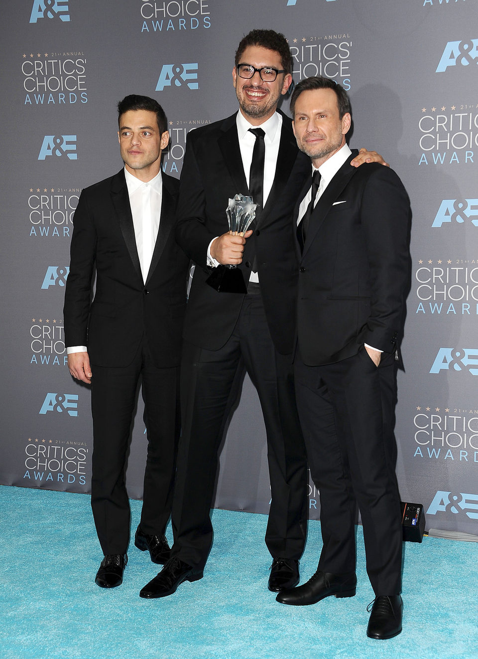Mr. Robot actors and director on the 2016 Critics Choice awards red carpet