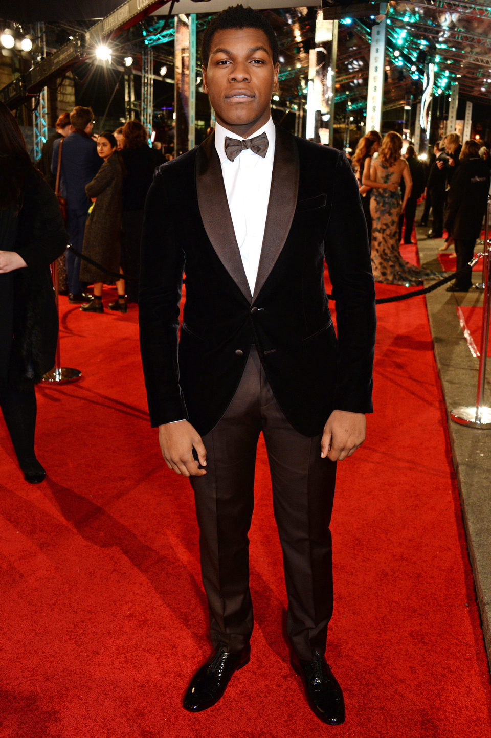John Boyega at the 2016 BAFTA Awards' red carpet
