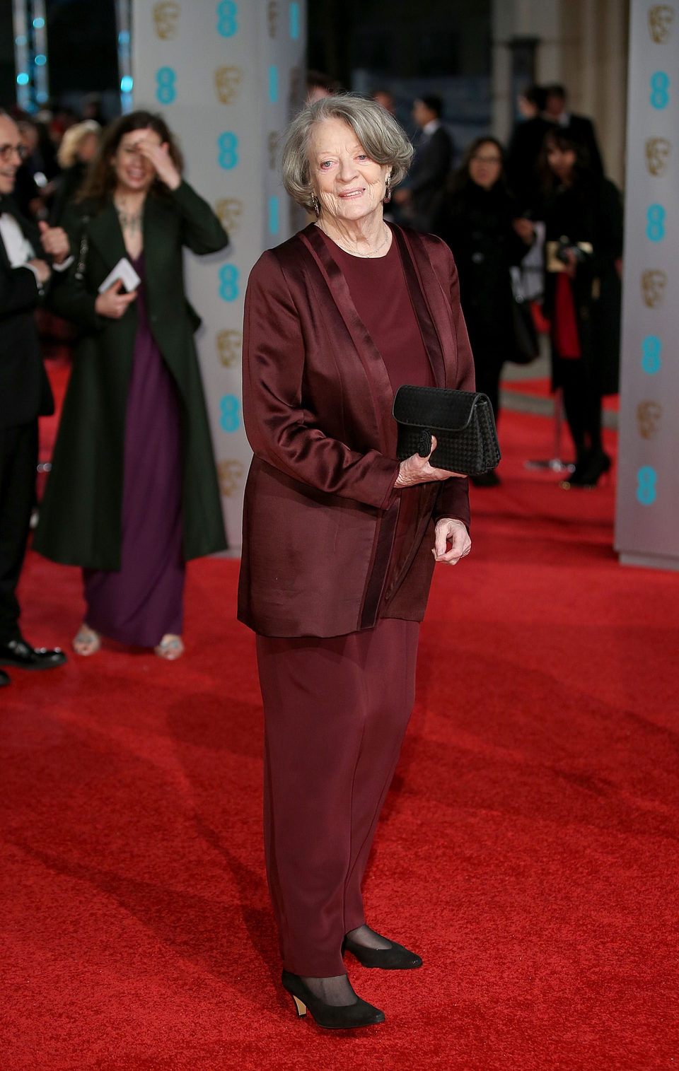 Maggie Smith at the 2016 BAFTA Awards' red carpet