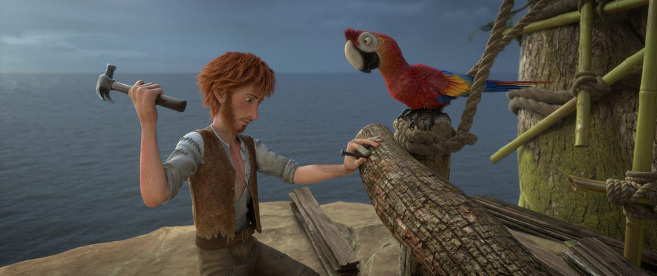 Imagen de la película Robinson Crusoe
