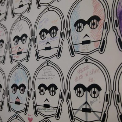 Sign wall at the Star Wars Celebration 2016