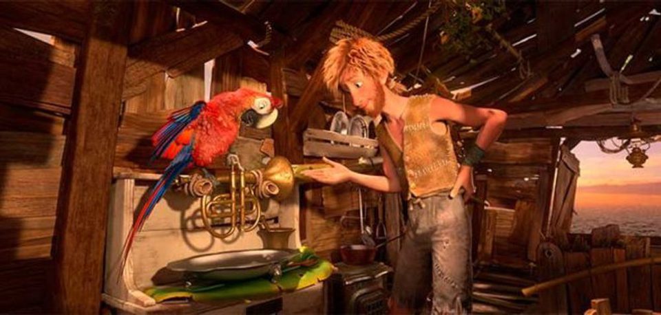 Imagen de la película Robinson Crusoe