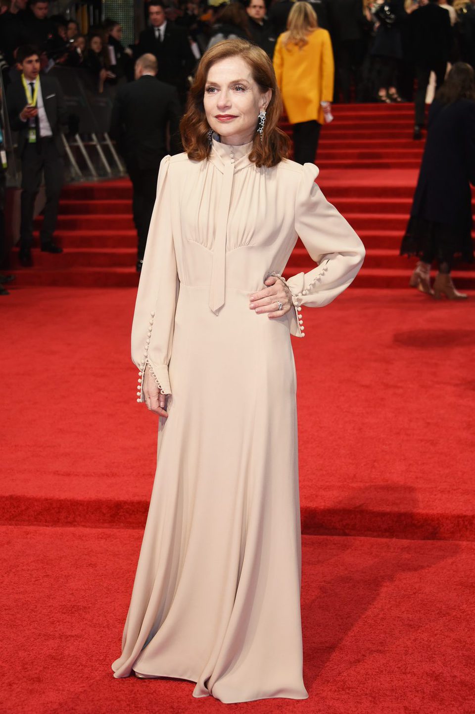 Isabelle Huppert at the red carpet of the BAFTA 2017