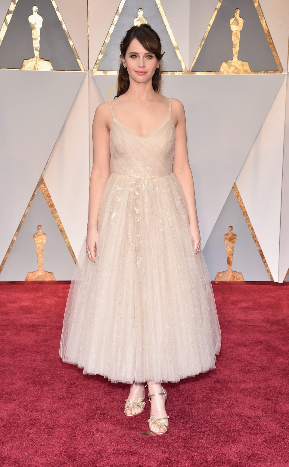 Felicity Jones at the 2017 Oscars red carpet