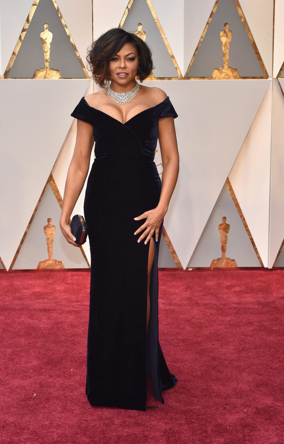 Taraji P. Henson at the red carpet of the Oscar 2017