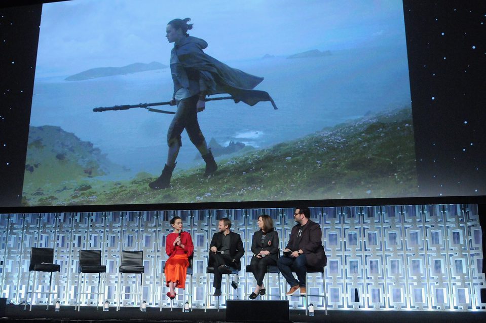 Rey's image during 'The last Jedi' panel at the Star Wars Celebration