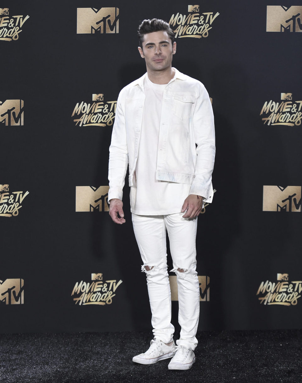 Zac Efron during the 2017 MTV Movie & TV Awards