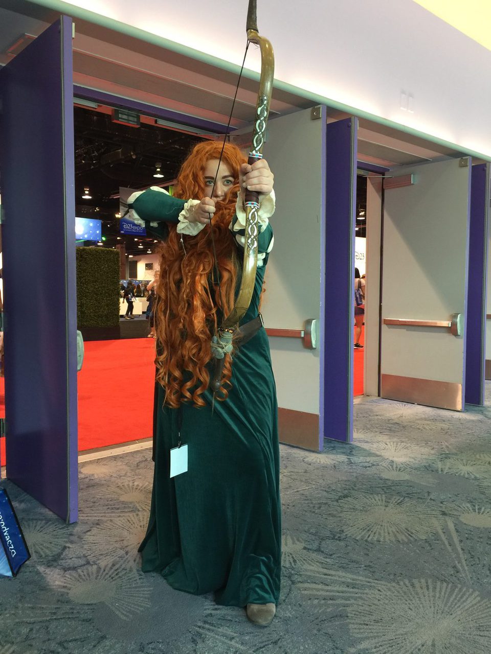 Fan dressed up like Brave in the D23