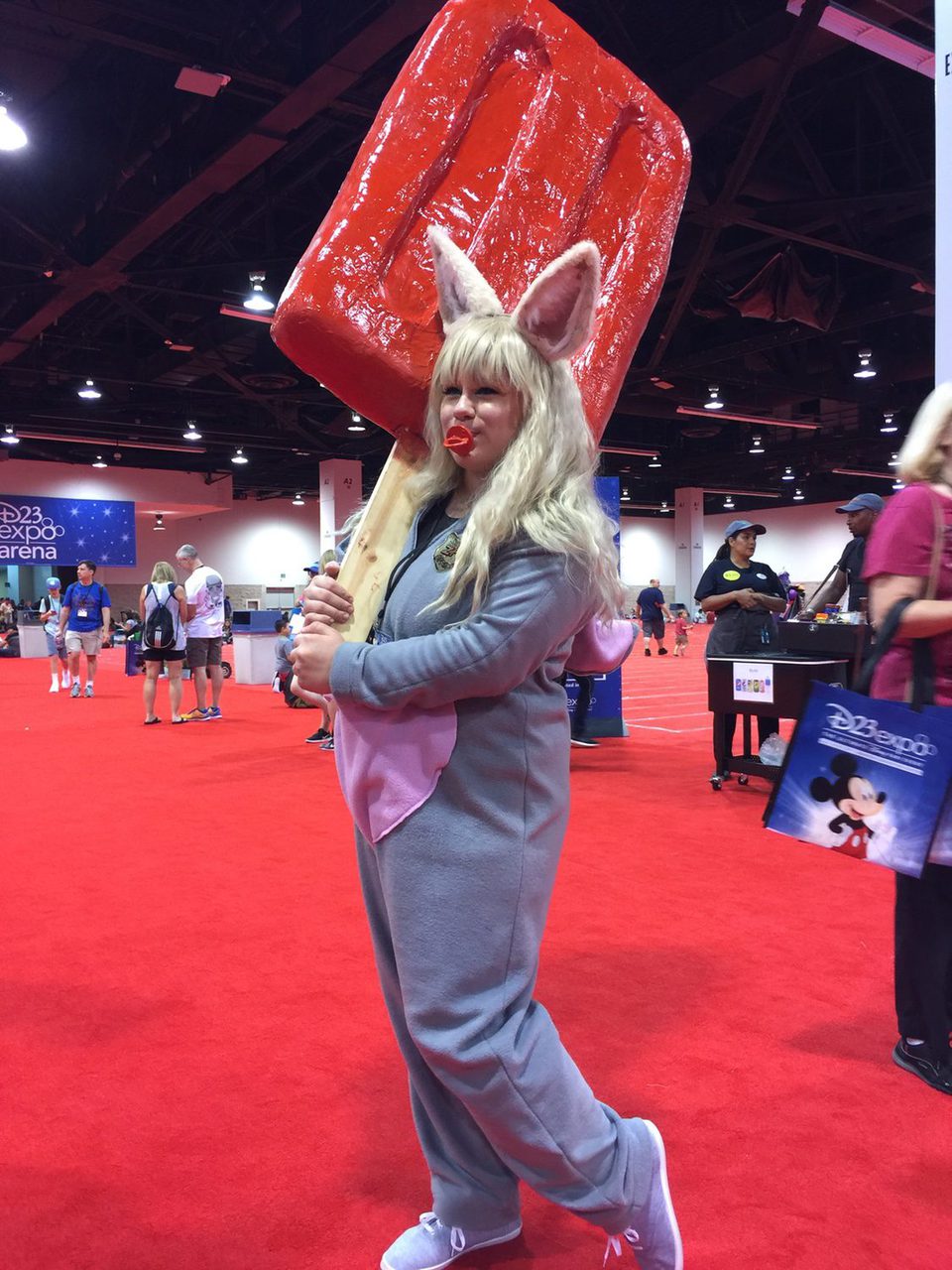 Fan dressed up of 'Zootopia' character in the D23