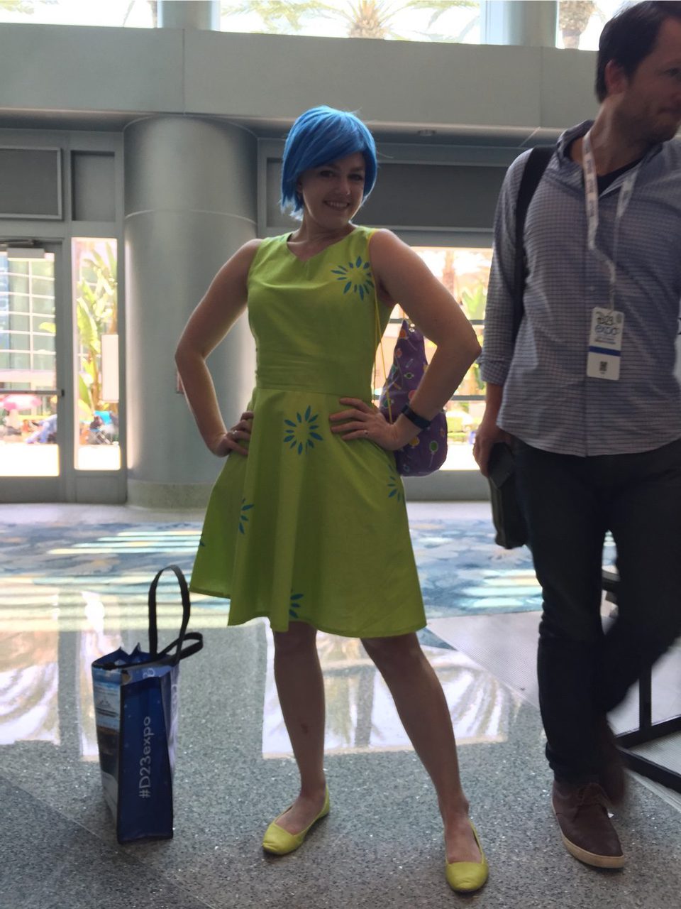 fan dressed up like Joy in the D23