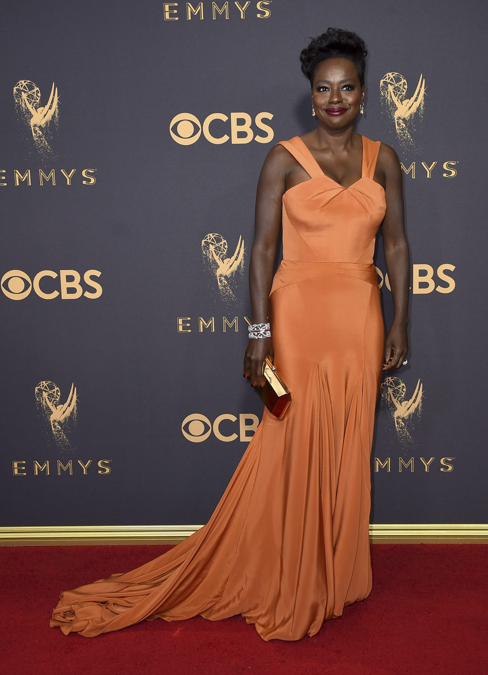 Viola Davis at the Emmys 2017 red carpet