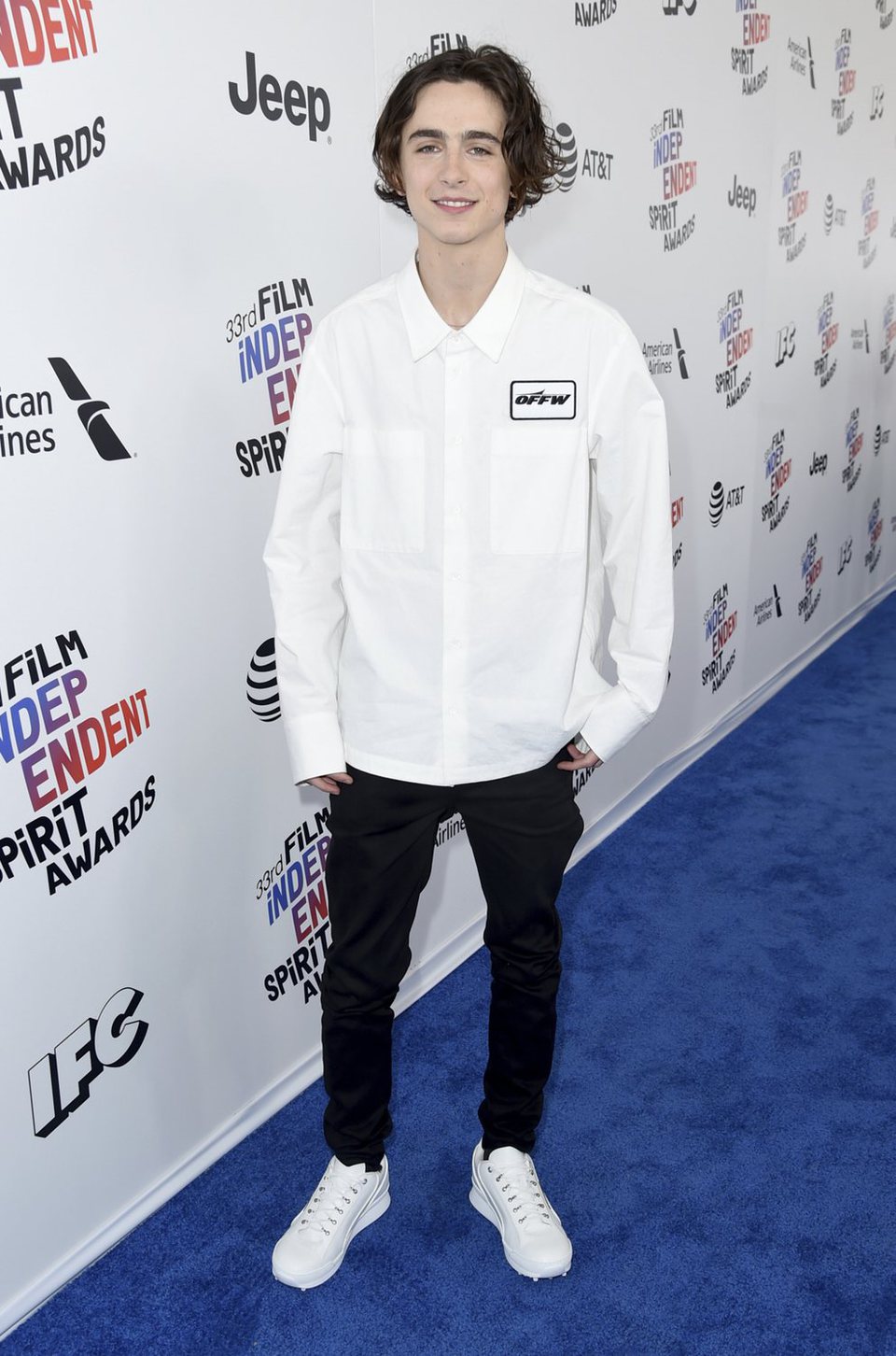 Timothee Chalamet at the Spirit Awards 2018