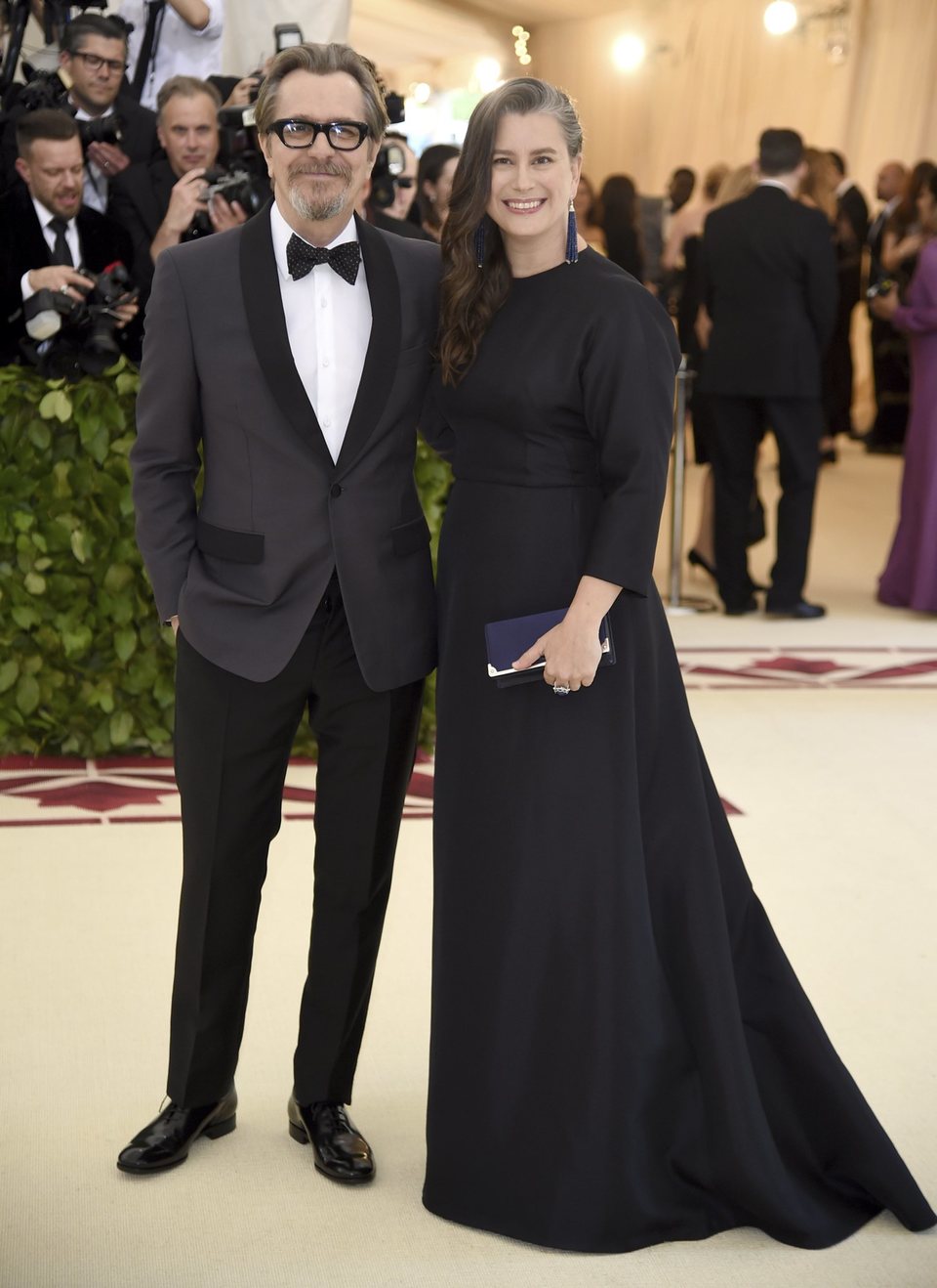 Gary Oldman and his wife at the Met Gala 2018