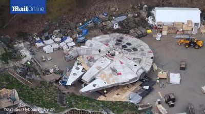 The Millennium Falcon in 'Star Wars: Episode VIII'