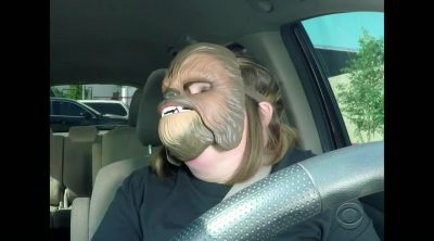 Chewbacca Mom takes James Corden to work next to J.J. Abrams