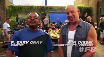 F. Gary Grey  and Vin Diesel in the shooting of 'Fast & Furious 8'