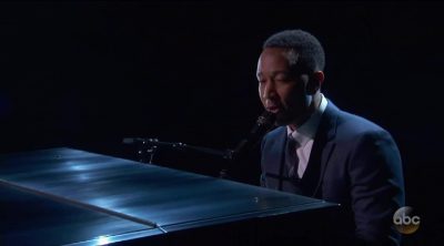 John Legend performs 'City of Stars' and 'Audition' from 'La La Land' at the 2017 Oscars awards