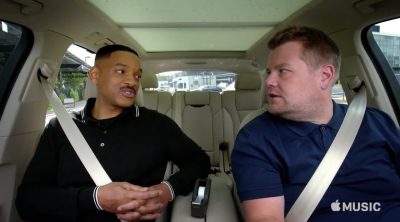 First episode 'Carpool Karaoke' advancement with Will Smith and James Corden
