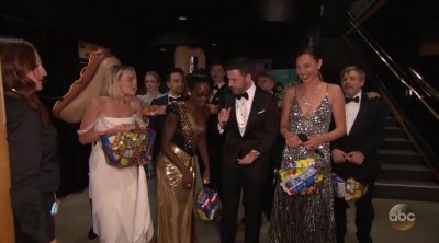 Jimmy Kimmel and Oscars stars surprise moviegoers