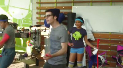 Dylan O'Brien dances with other 'The internship's cast members