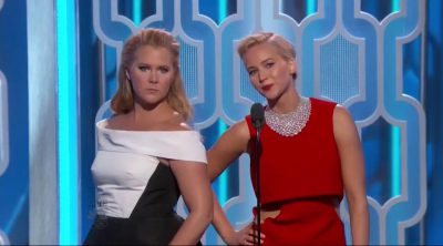 Jennifer Lawrence and Amy Schumer's presentation at the Golden Globes 2016