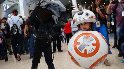 Cute girl in BB8 costume at WonderCorn 2016