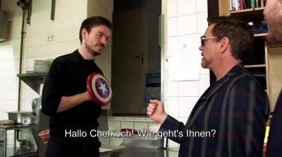 Daniel Brühl Gives Robert Downey Jr. 'A Taste of Berlin'